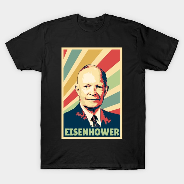 Dwight D. Eisenhower Vintage Colors T-Shirt by Nerd_art